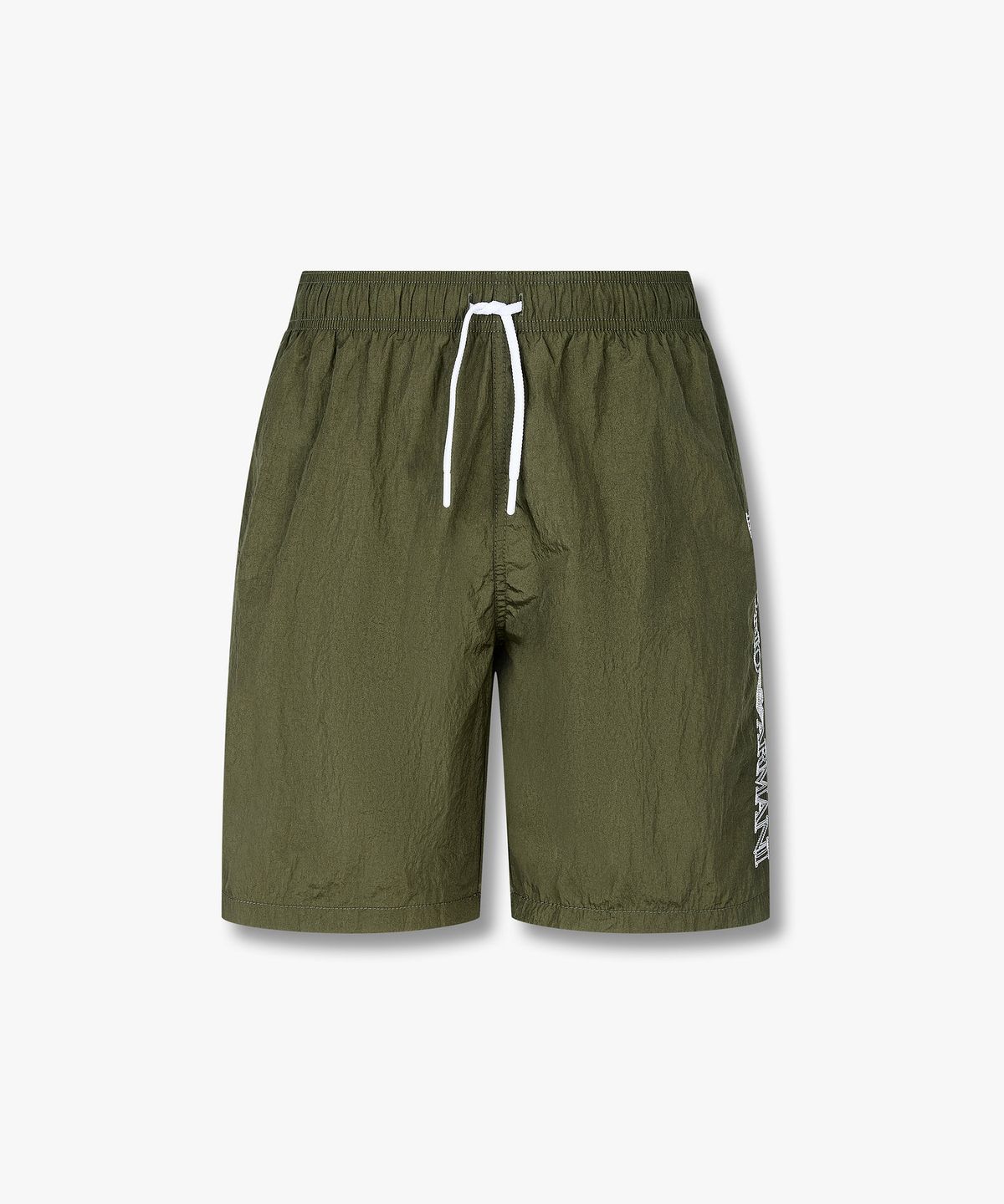 엠포리오 아르마니 언더웨어(EMPORIO ARMANI UNDERWEAR) 남성 스티치 로고 나일론 스윔 쇼츠_올리브 0816121150