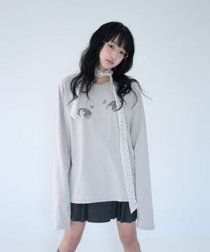 MIRE EYES RAGLAN T DUSTY GREY