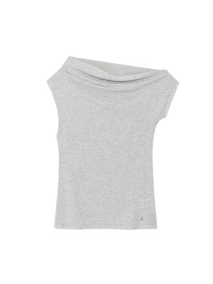 TILT DRAPE TOP (MELANGE GRAY)