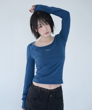 BASIC LOGO T VINTAGE BIUE