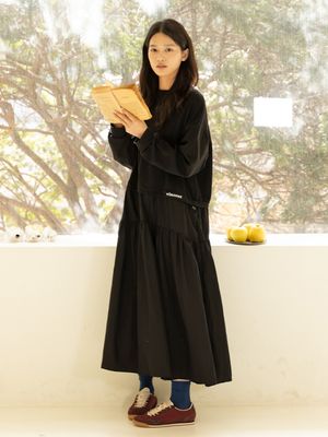 빈센트 티어드 원피스_블랙