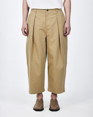 커브드 코튼 팬츠 베이지 ZI2PT204BE