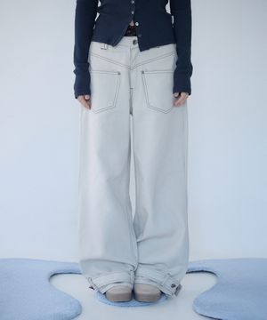 BELTED POCKET COTTON PT SAND RAW