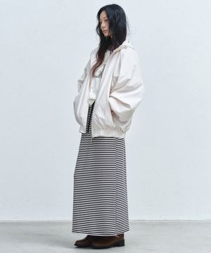 HOOD WIND ZIP-UP JACKET_CREAM