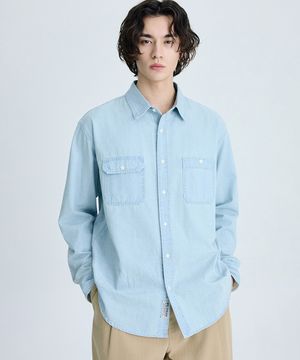 샴블레이 워크 셔츠 라이트 블루