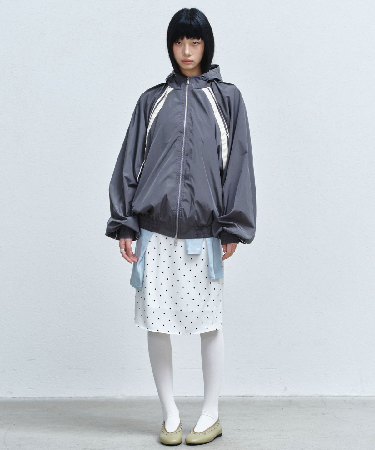 닉앤니콜(NICK&NICOLE) HOOD WIND ZIP-UP JACKET_CHARCOAL