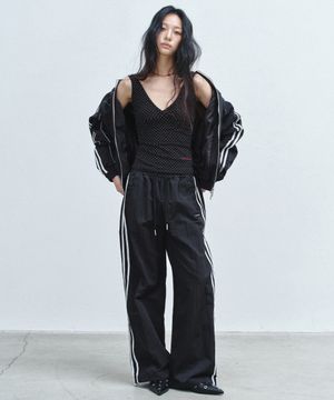 NYLON TRACK PANTS_BLACK