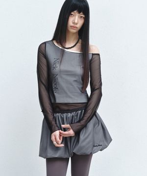 ASYMMETRIC LAYERED LOGO TOP_BLACK