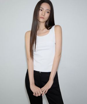 Day Rib Tank Top (white)