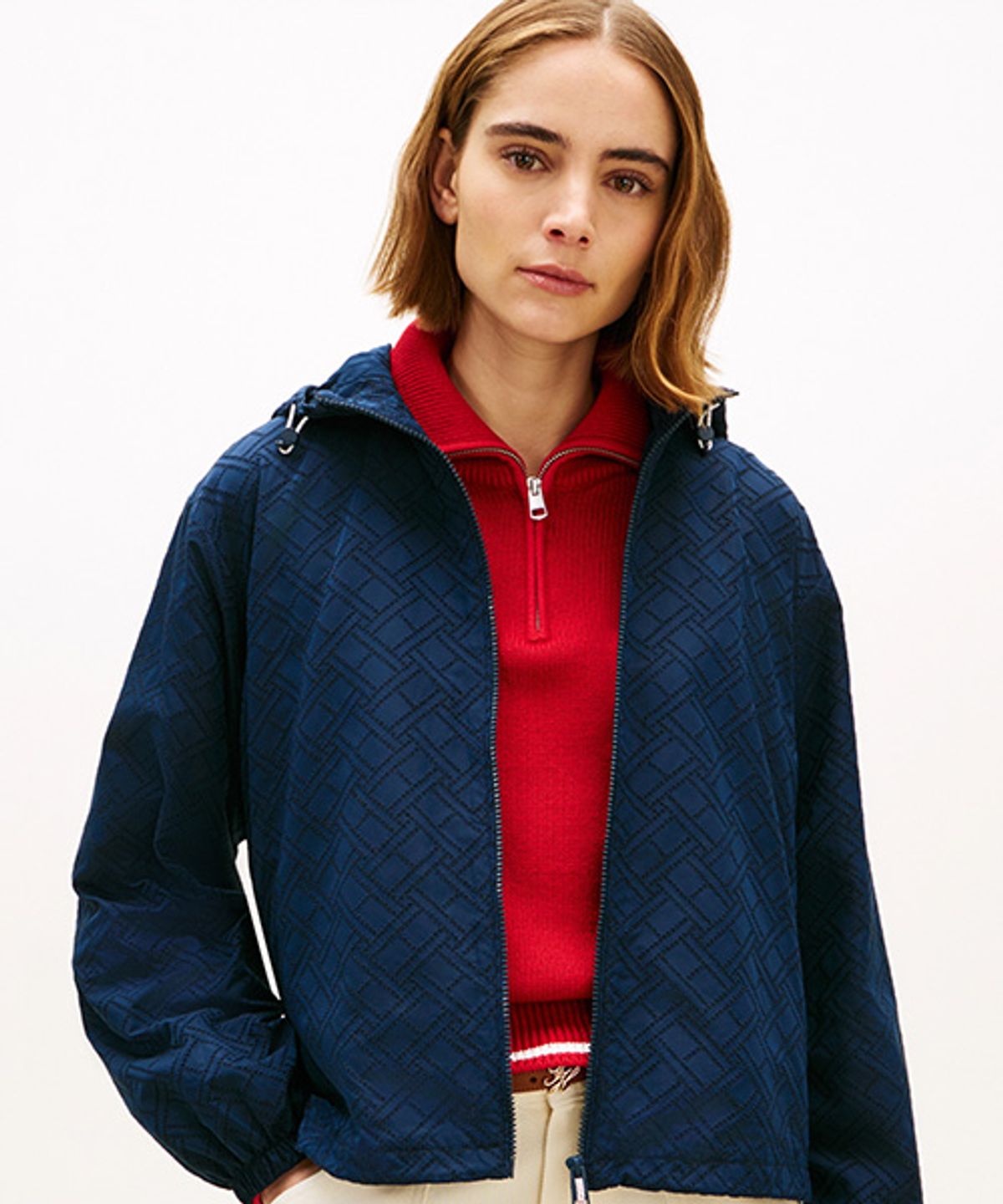 타미힐피거(TOMMY HILFIGER) 플래그 아일렛 윈드브레이커 (T22G1WJC053WT1C1G)