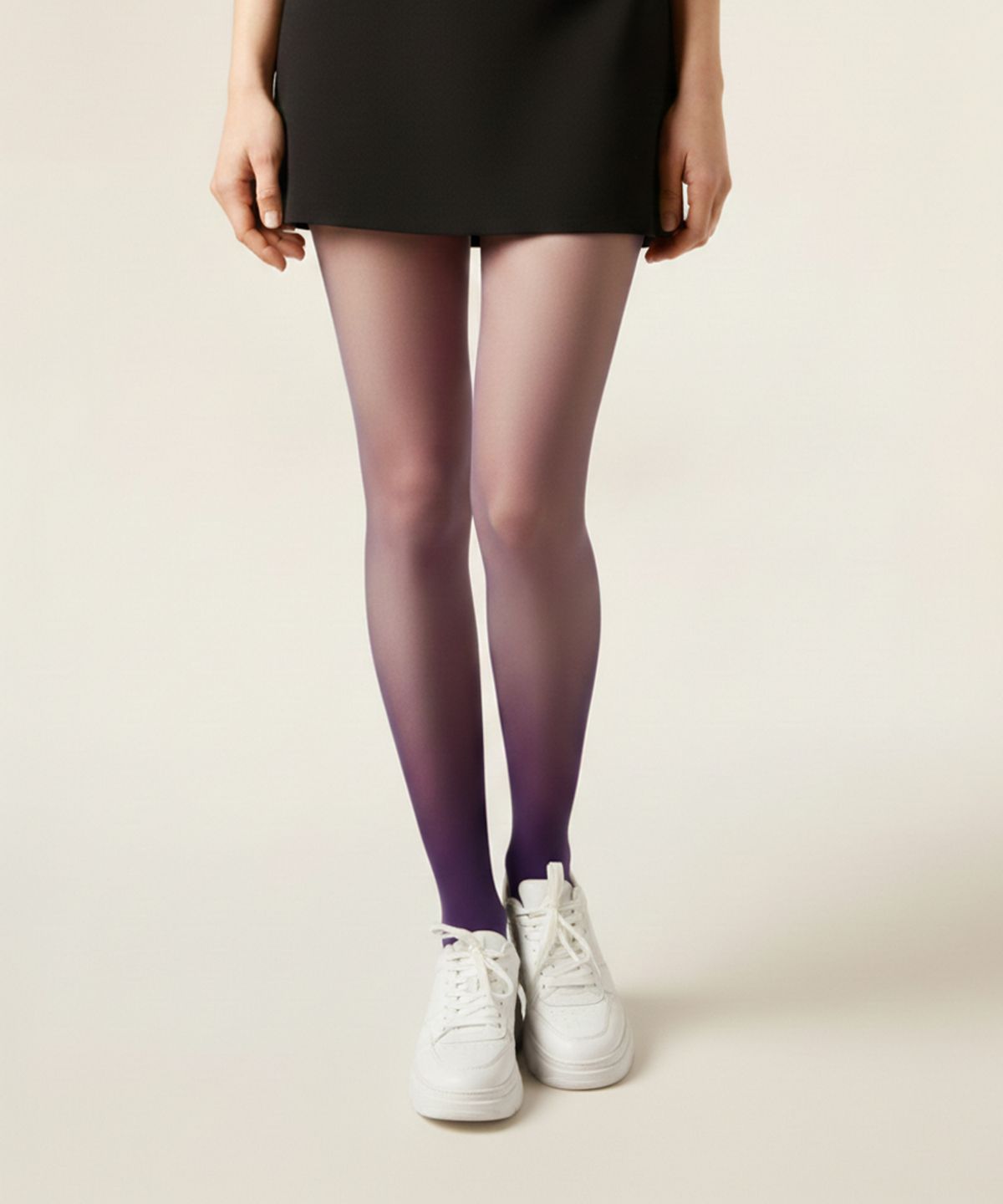 로맨틱타이거(ROMANTIC TIGER) color sheer gradation tights (dark purple)