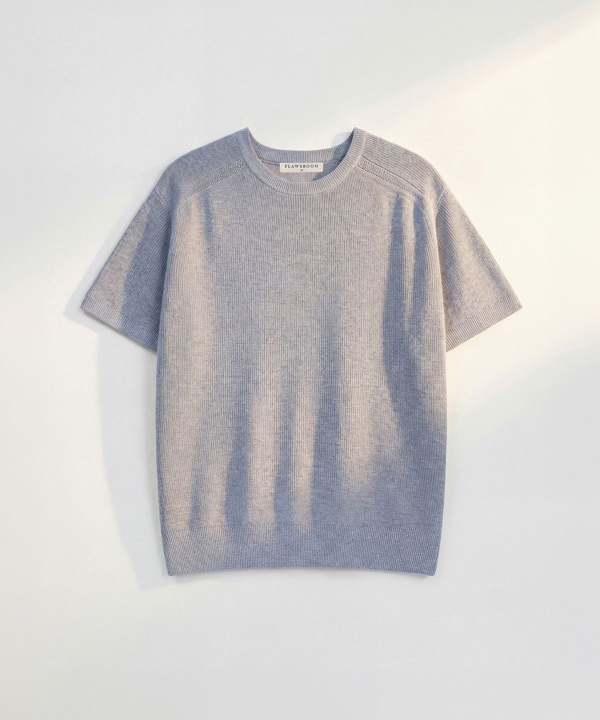 플로즈룸(FLAWSROOM) Saddle Shoulder Cotton Knit GREY
