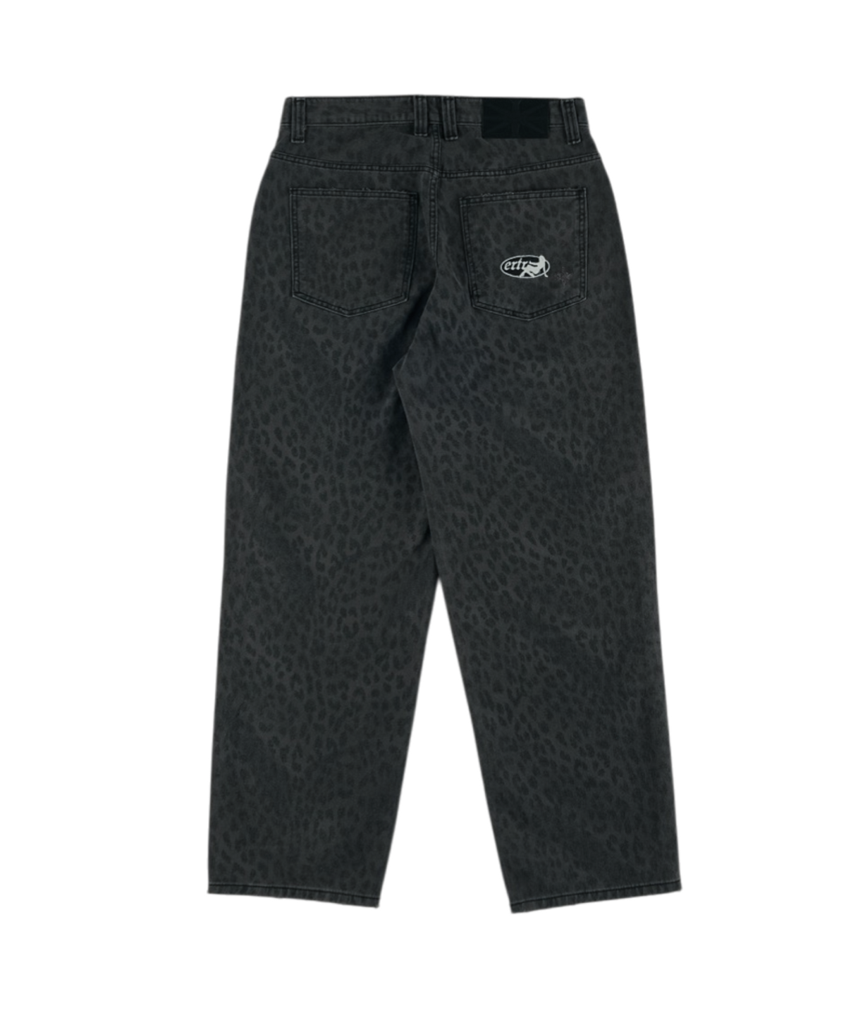 이알티알(ERTR) Vogon Thumbs Up Girl Denim Pants Charcoal Leopard