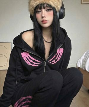 [UNISEX]GRAVE HEART 후드집업_2color