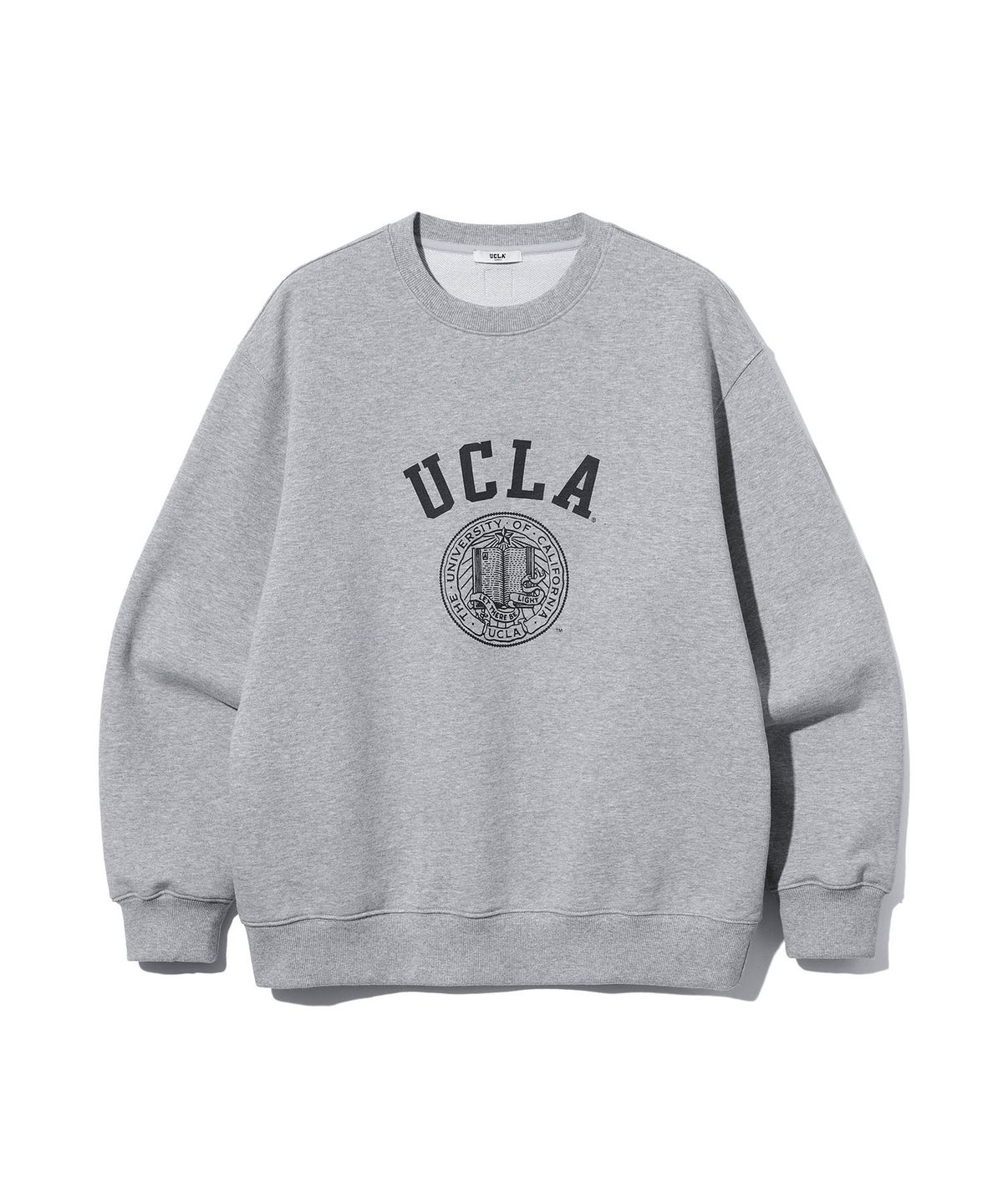 유씨엘에이(UCLA) 남녀공용 UCLA 컬리지 심볼 맨투맨[M-GREY](UC2LT21)