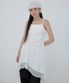 Drape Layered Slip Dress (white)