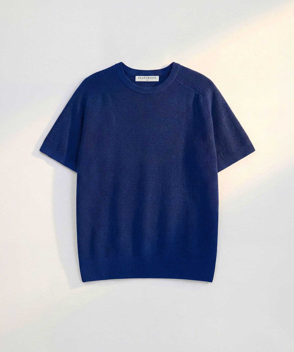 플로즈룸(FLAWSROOM) Saddle Shoulder Cotton Knit BLUE