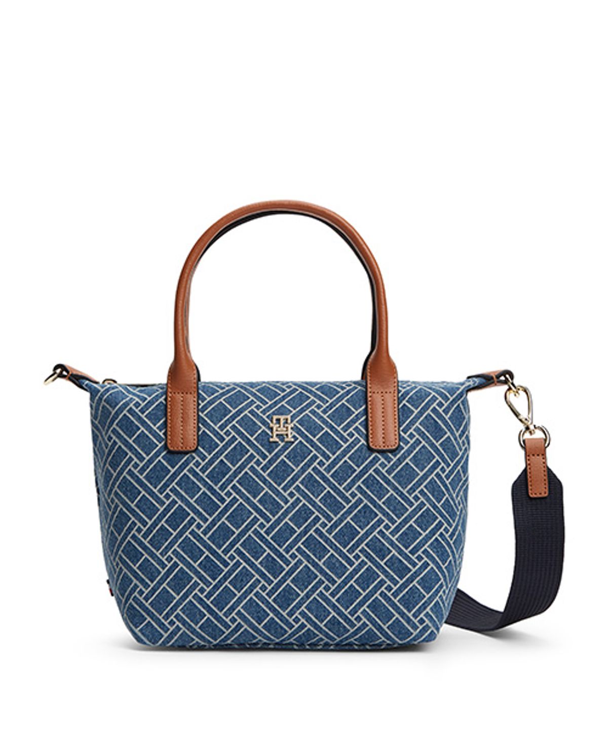 타미힐피거(TOMMY HILFIGER) 미니 플래그 데님 토트백 (T22G1ABG051WT10GY)