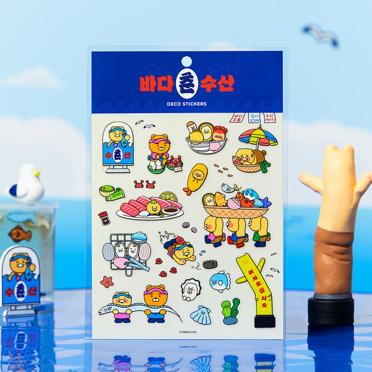 카카오프렌즈(KAKAO FRIENDS) 춘수산 투명스티커_프렌즈