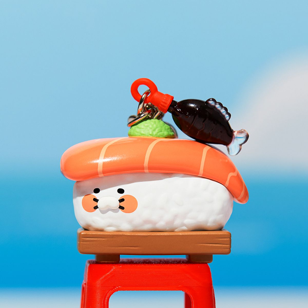 카카오프렌즈(KAKAO FRIENDS) 춘수산 피규어 키링 연어초밥_춘식이