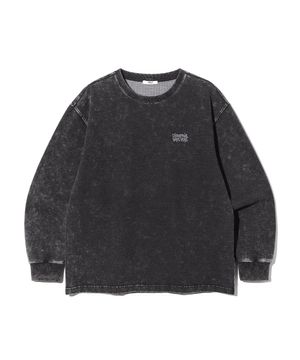 남녀공용 인디고 워싱 긴팔 티셔츠[DK-GREY](UC3LT20)