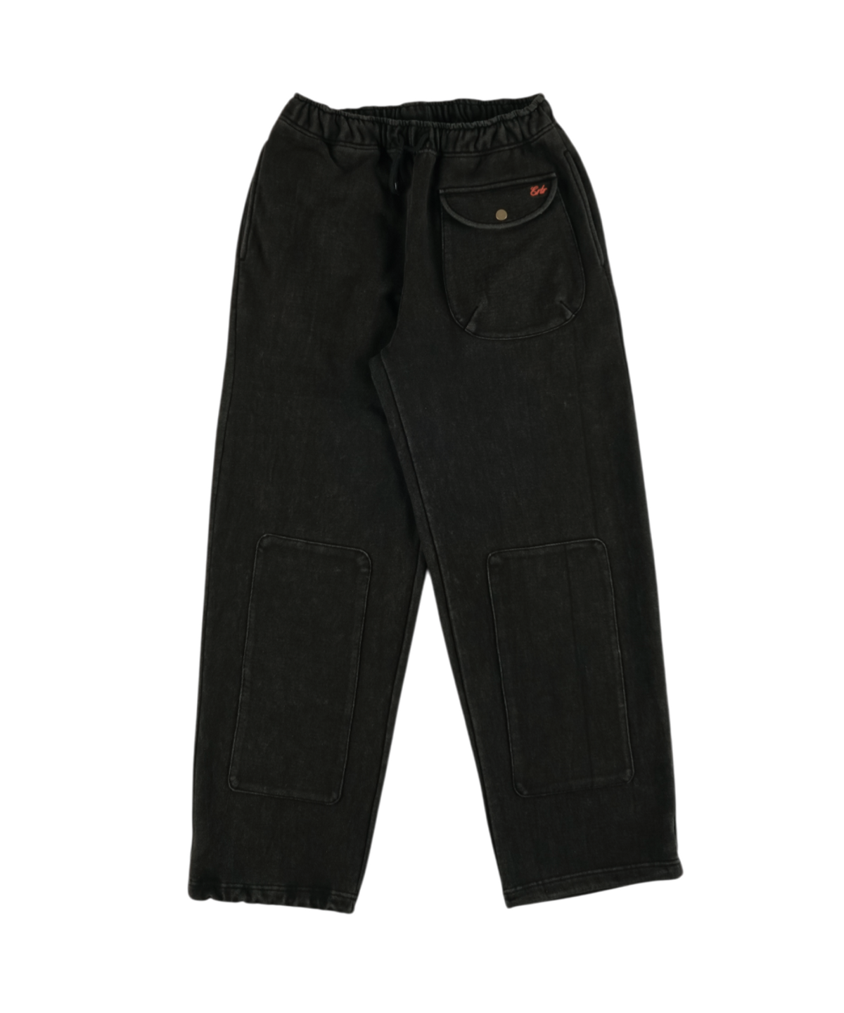 이알티알(ERTR) Double Knee Pocket Jogger Pants Black