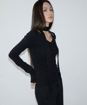 Fairy Shirring Long Sleeve (black)
