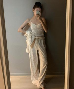 011A 헤이즐 캐미솔 & 롱 팬츠