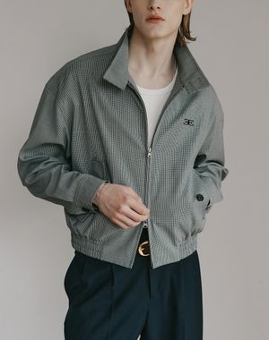 메이슨 체크 헤링턴 블루종 [라이트 그레이]