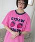 Striped STRBR T-shirt [Pink]