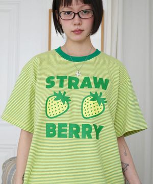 Striped STRBR T-shirt [Yellow]