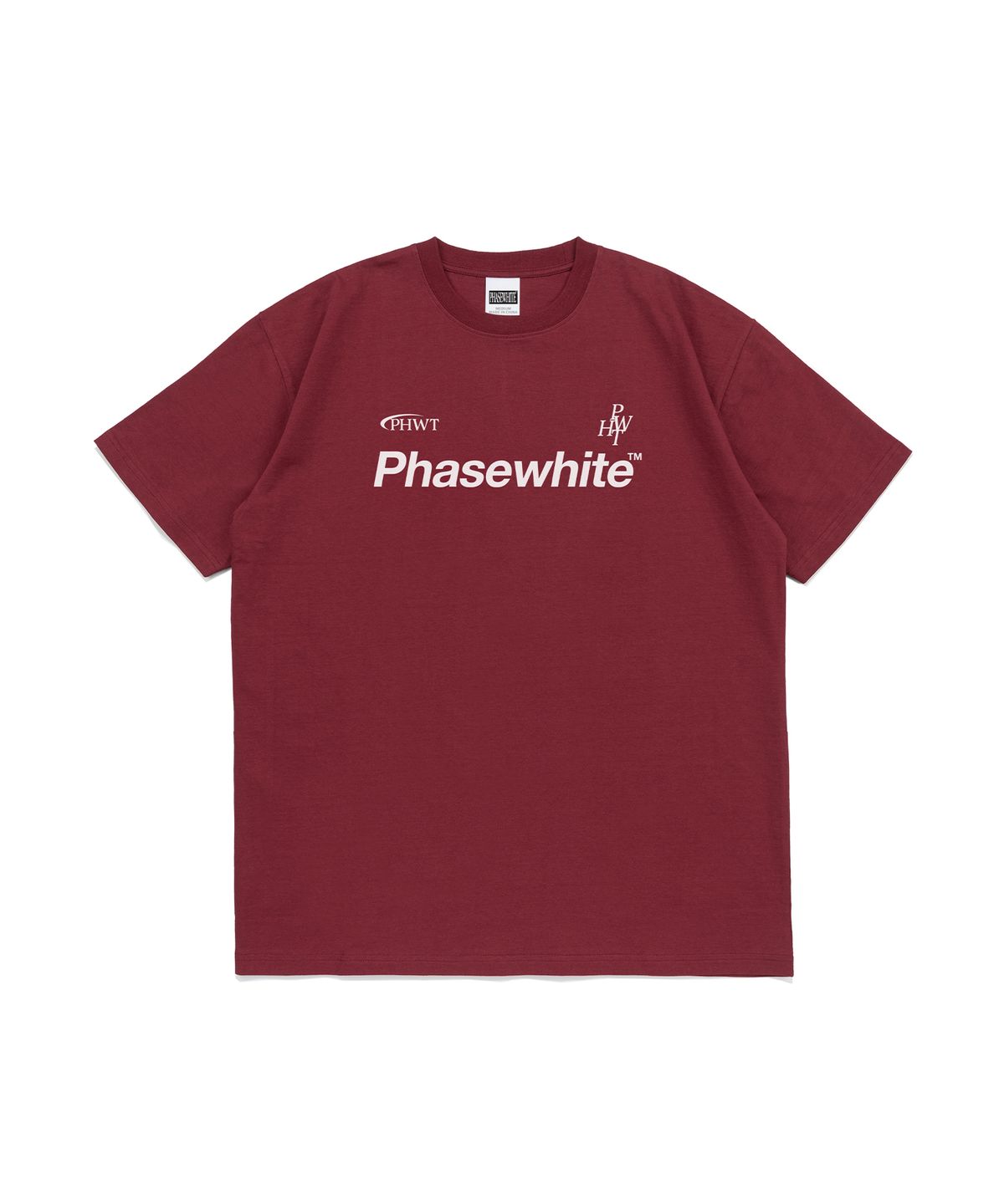페이즈화이트(PHASEWHITE) [PHASE_0] EMBLEM TEE_BURGUNDY / 8802026-ST10