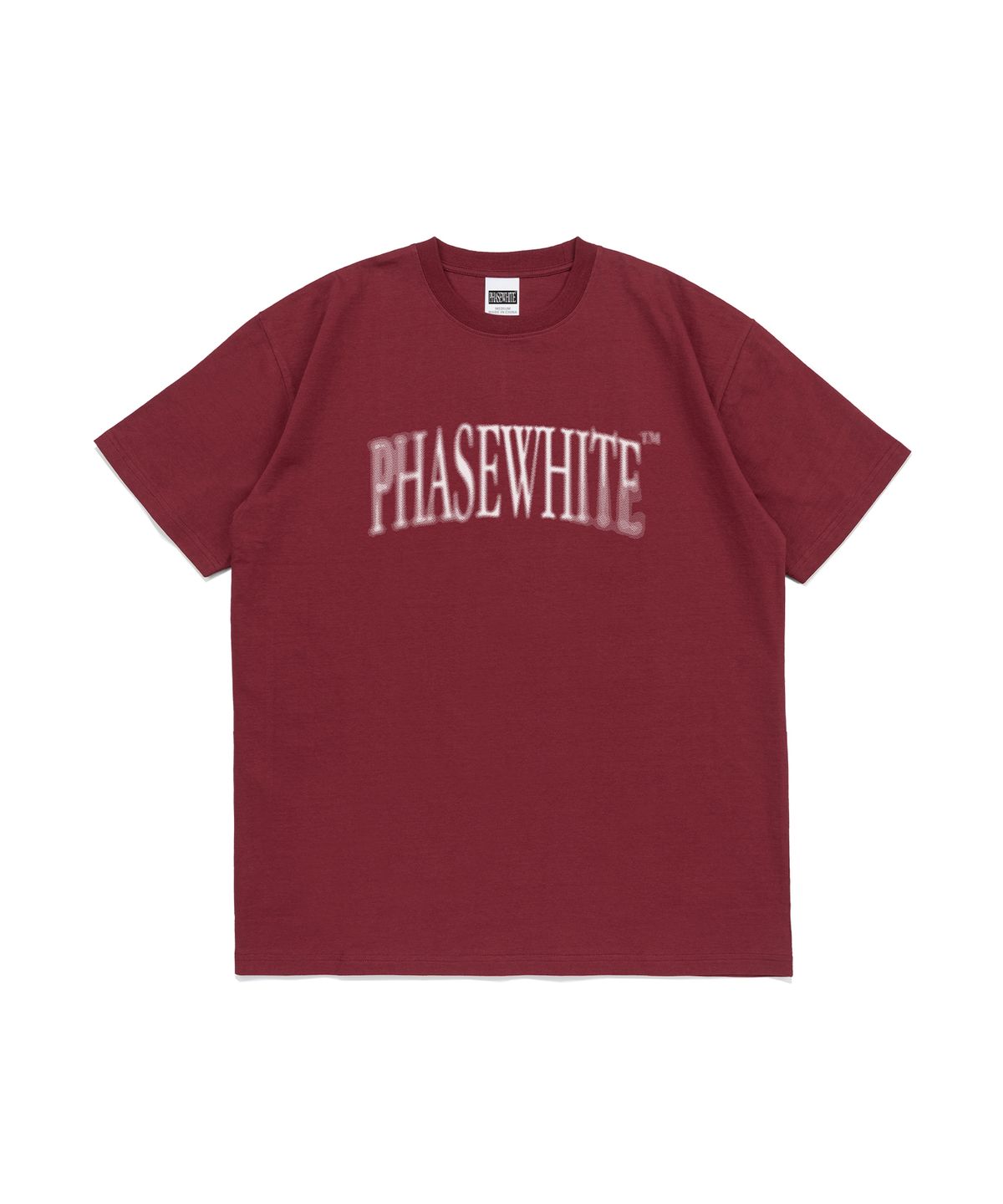 페이즈화이트(PHASEWHITE) [PHASE_0] BLUR DIVE LOGO TEE_BURGUNDY / 8802026-ST05