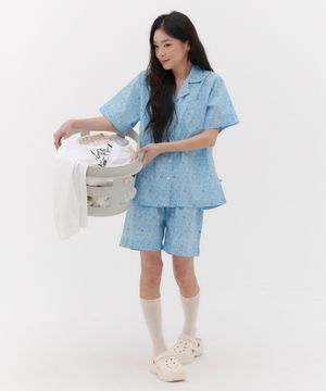 드리미두들스 도토리대작전(블루) 반팔 잠옷 세트