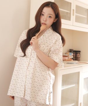 [곽민경 PICK] 드리미두들스 침착한포도 반팔 + 긴바지 잠옷 세트