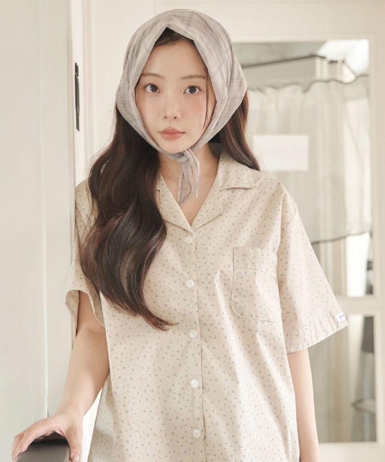 [곽민경 PICK] 쁘띠플뢰르 배배 반팔 잠옷 세트