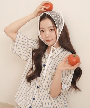 [곽민경 PICK] 타이드리듬 오트샌디 반팔 잠옷 세트