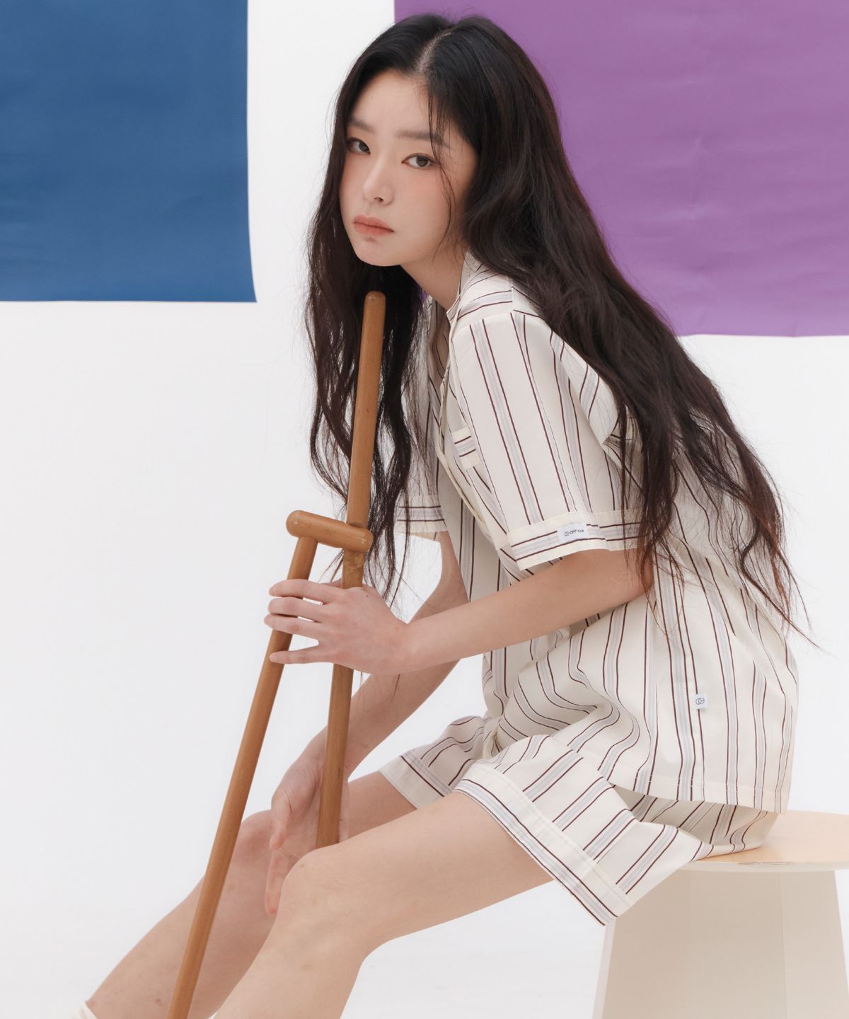 오프아워(OFFHOUR) 타이드리듬 타피오카 반팔 잠옷 세트