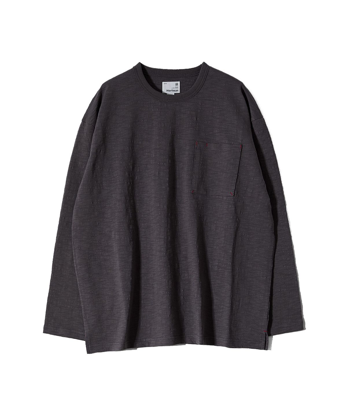 홀리선(HORLISUN) Lawrence Slub Pocket T-shirt Charcoal
