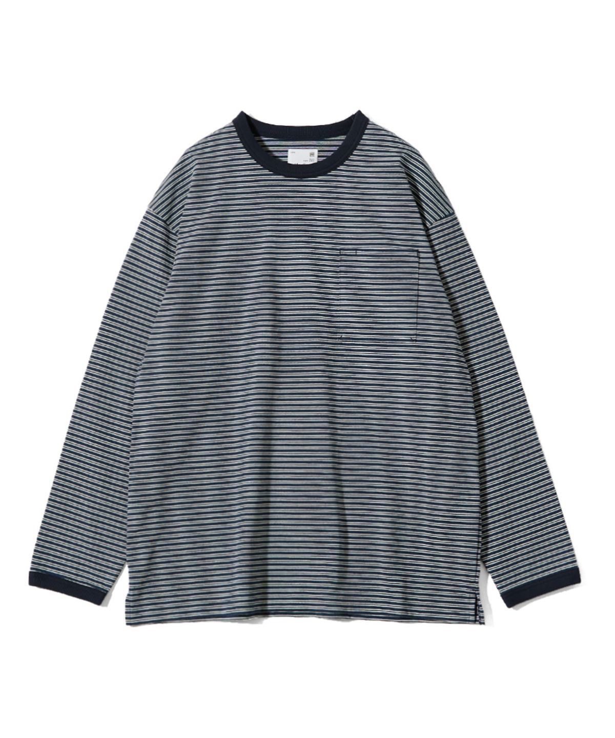 홀리선(HORLISUN) Powell Long Sleeve Stripe T-shirt Evergreen