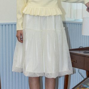 DD_Flared mesh skirt_IVORY