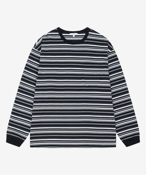 멀티 스트라이프 포켓 긴팔 티셔츠 (FMIBA3302)