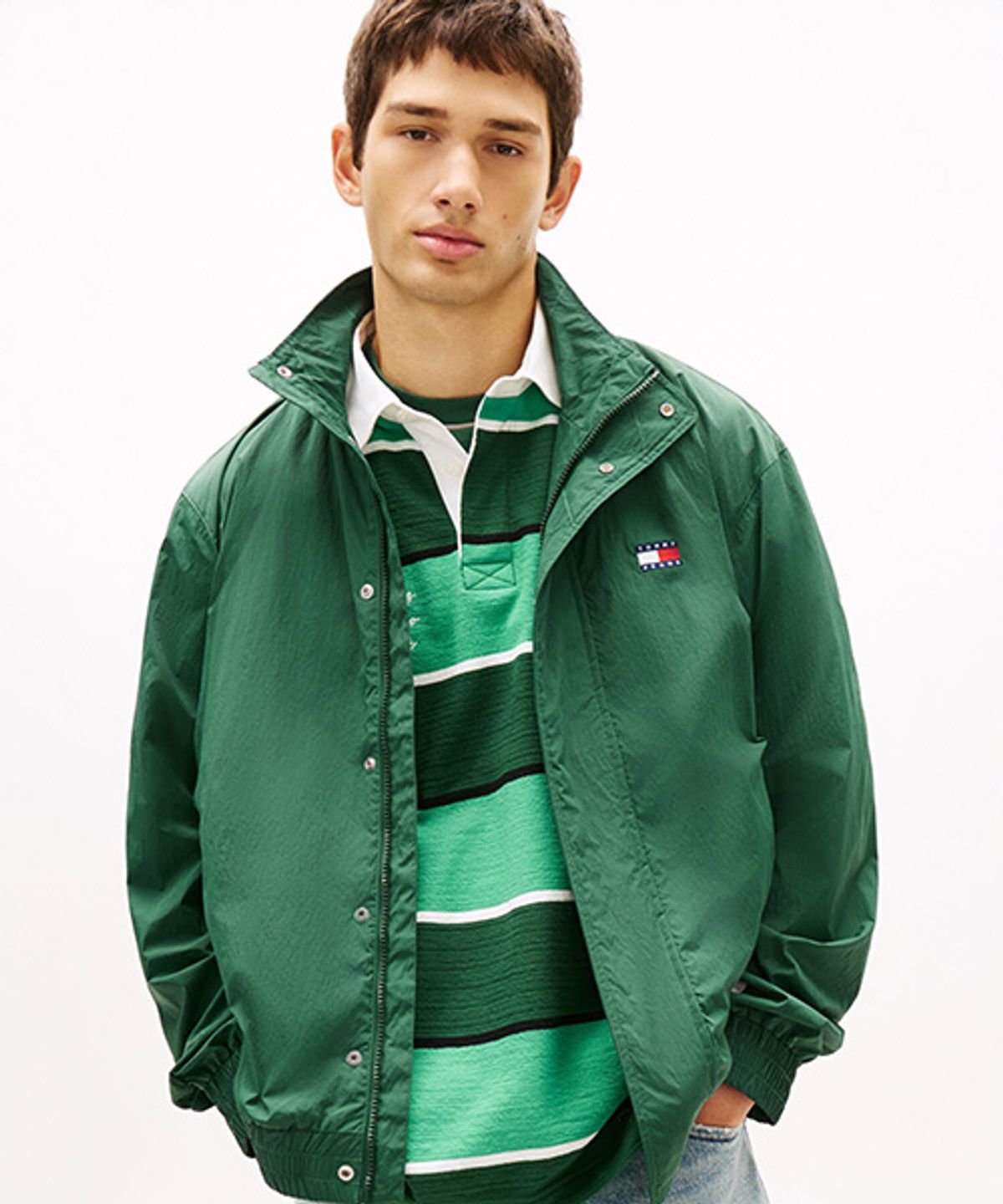 타미진스(TOMMY JEANS) 헤리티지 플래그 재킷 (T32G1WJC43TMT1MBL)
