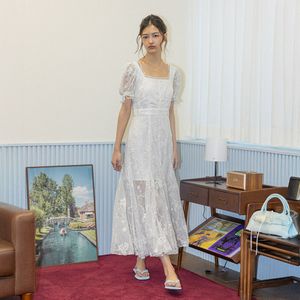 DD_Square neck lace dress_WHITE