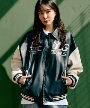 [LG트윈스x1993스튜디오] V4 트윈스 바시티 자켓_네이비