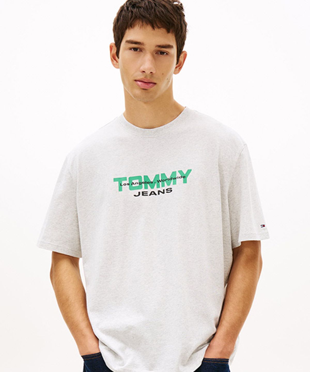 타미진스(TOMMY JEANS) 90S 컬러 블록 반팔 티셔츠 (T32G1TTO40TMT1P08)