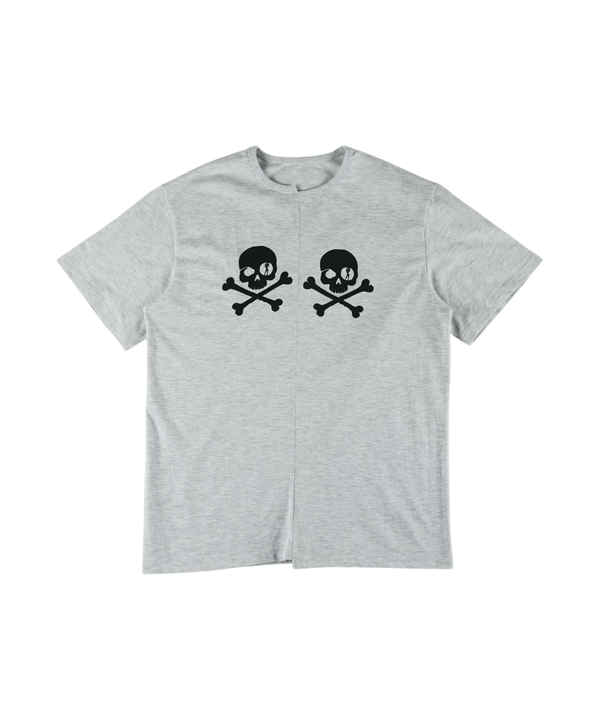 이알티알(ERTR) Two Skull T-Shirt Melange White