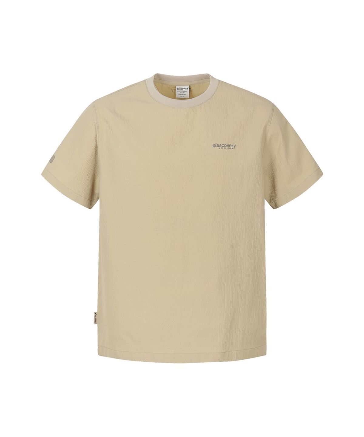 디스커버리 익스페디션(DISCOVERY EXPEDITION) 남성 시어서커 우븐 반팔티셔츠 (L/BEIGE)