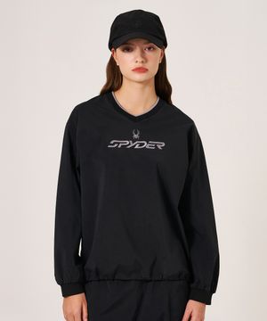 여성 컴포텍 쿨 에어리 V넥 피스테 맨투맨 티셔츠 SPLPCNRL354WBLK