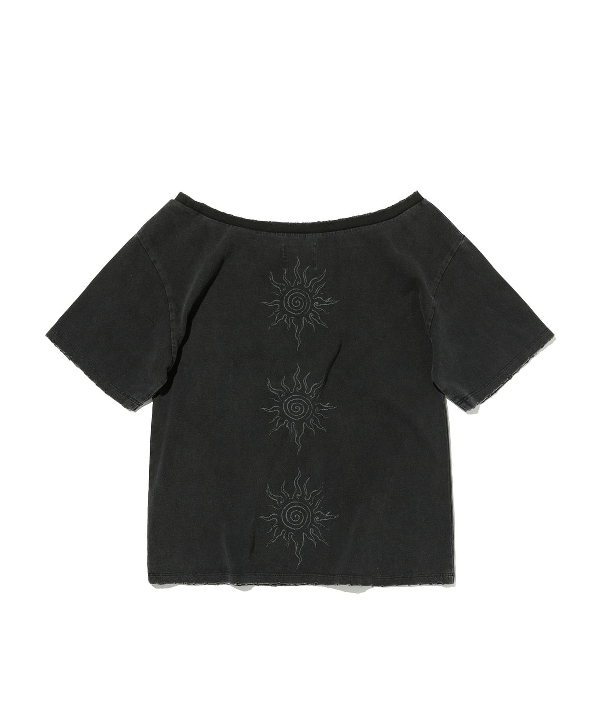 스웨이드(SUADE) SUNNY ONE SHOULDER TEE [WASHING BLACK]